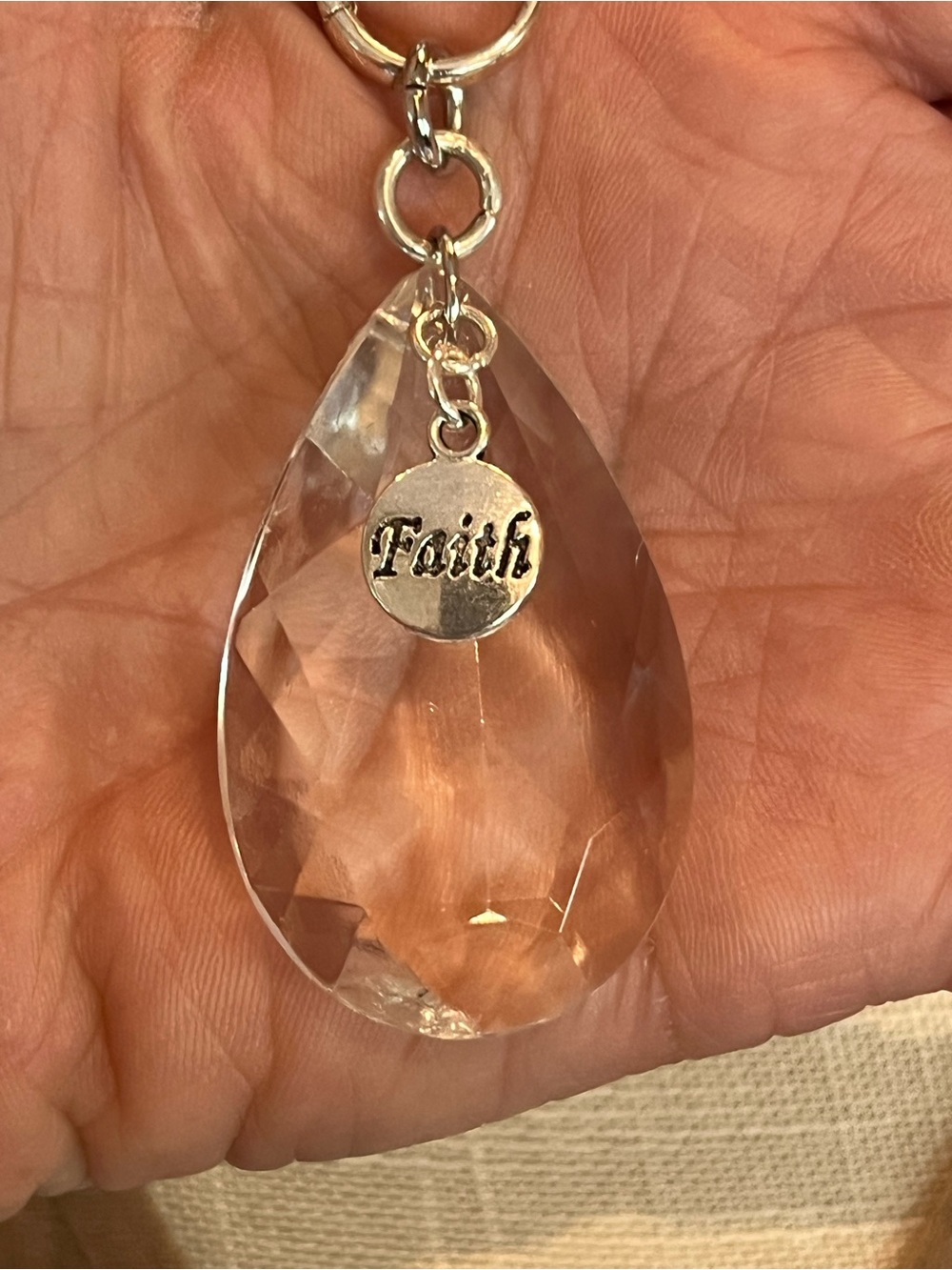 Vintage Crystal Teardrop Necklace - Picture 2 of 3
